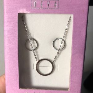 Beya Stainless Steel Earrings and Necklace Set